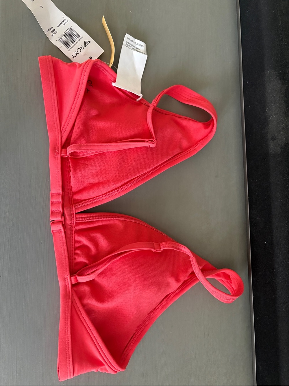 Roxy Women's Neon Coral Triangle Bikini Top